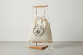 LIS VOR Signature Crest Drawstring Bag – Ivory