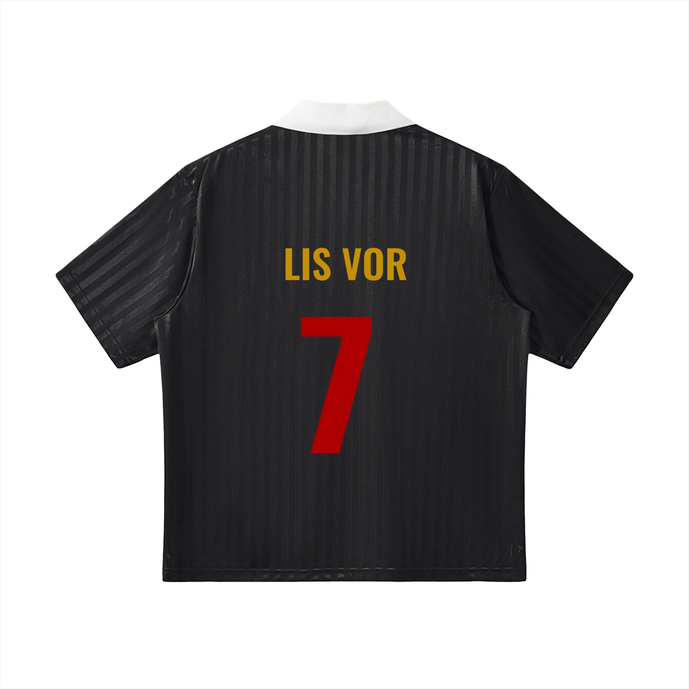 Contrast Collar Striped Soccer Jersey