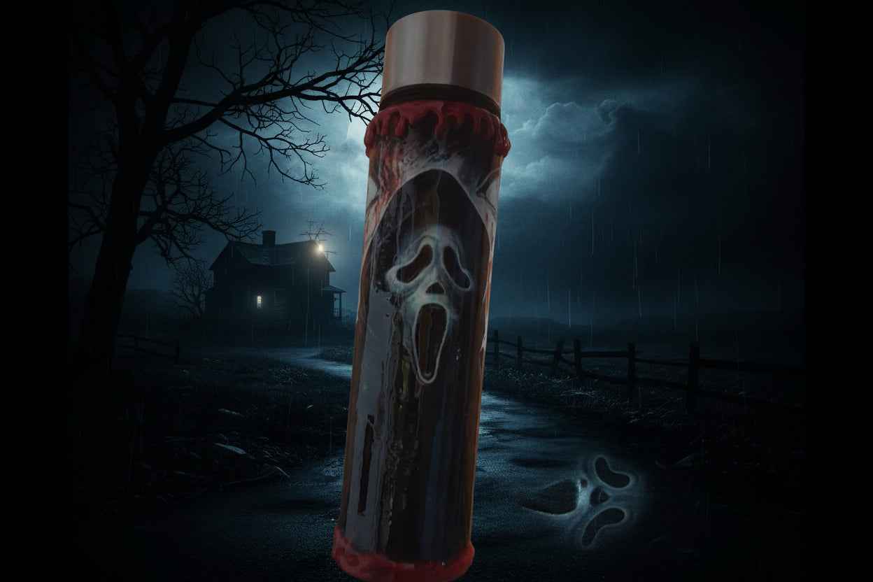 Ghostface Killer Artisan Tumbler | Hand-Crafted Scream Horror Drinkware