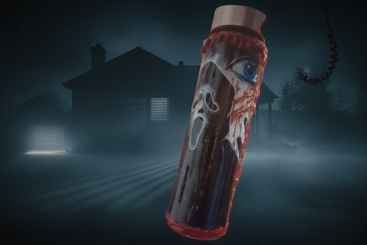 Ghostface Killer Artisan Tumbler | Hand-Crafted Scream Horror Drinkware