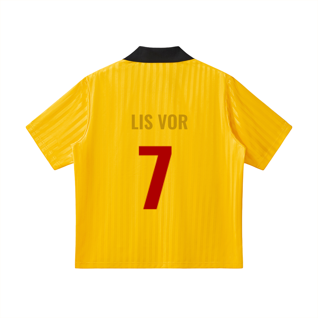 Contrast Collar Striped Soccer Jersey